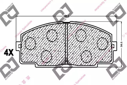 Комплект тормозных колодок DJ PARTS BP1048